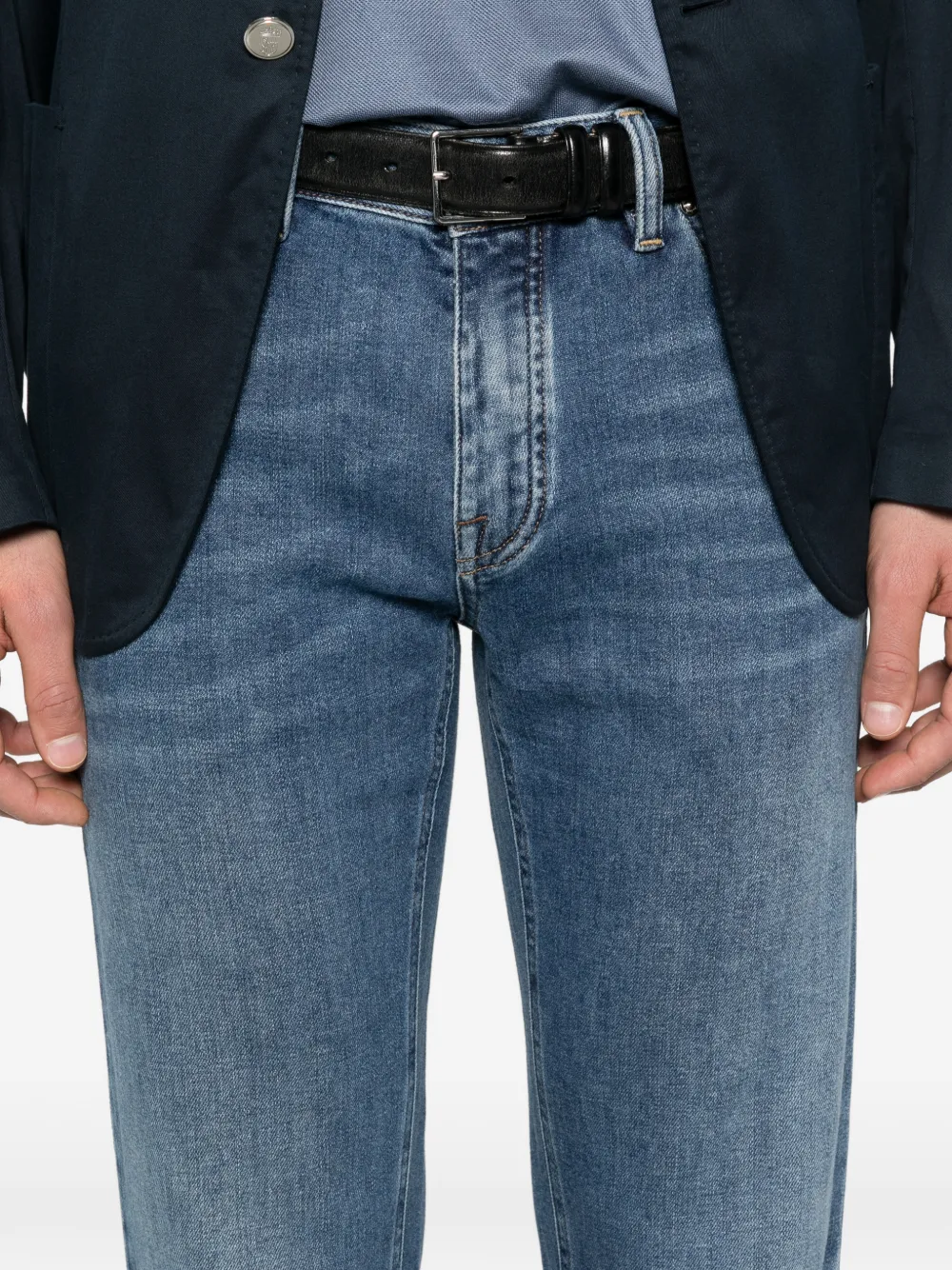 Brioni Jeans met knopen Blauw