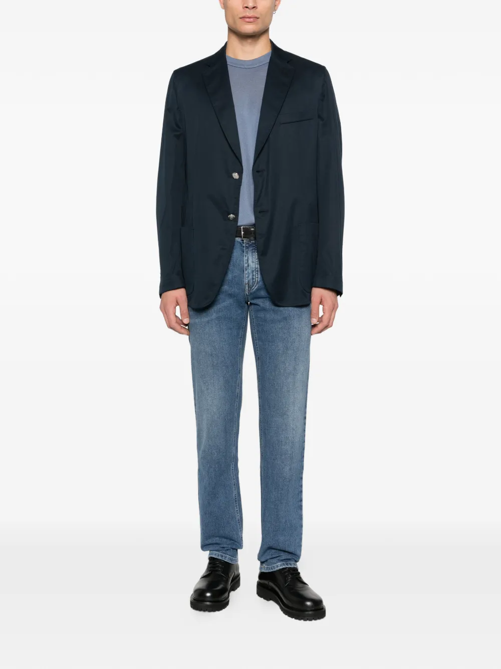 Brioni Jeans met knopen - Blauw