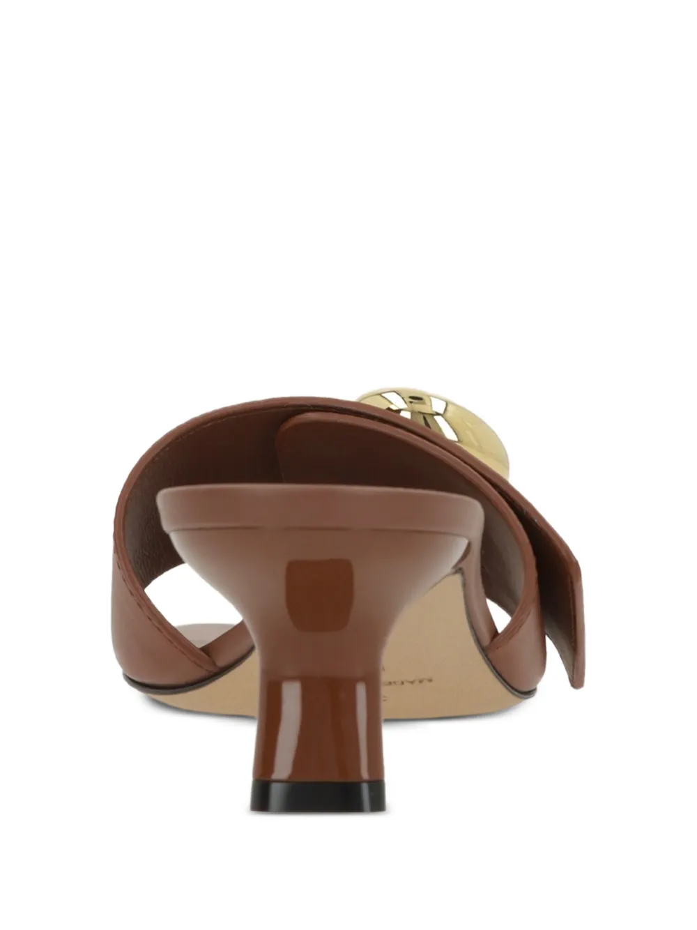 LOEWE Sandalen met knopen en hak Bruin