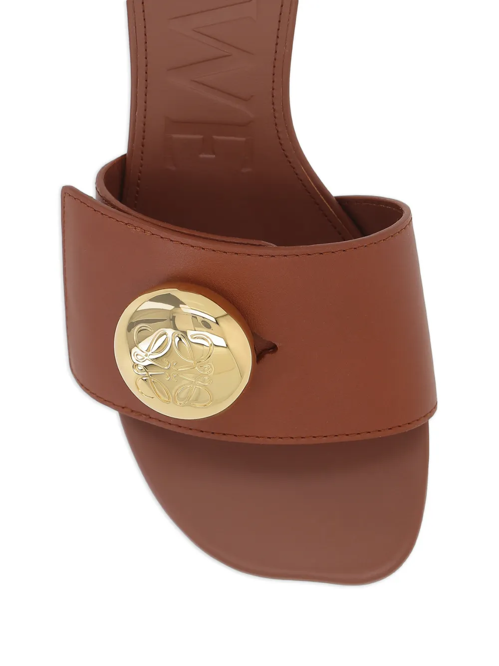 LOEWE Sandalen met knopen en hak Bruin