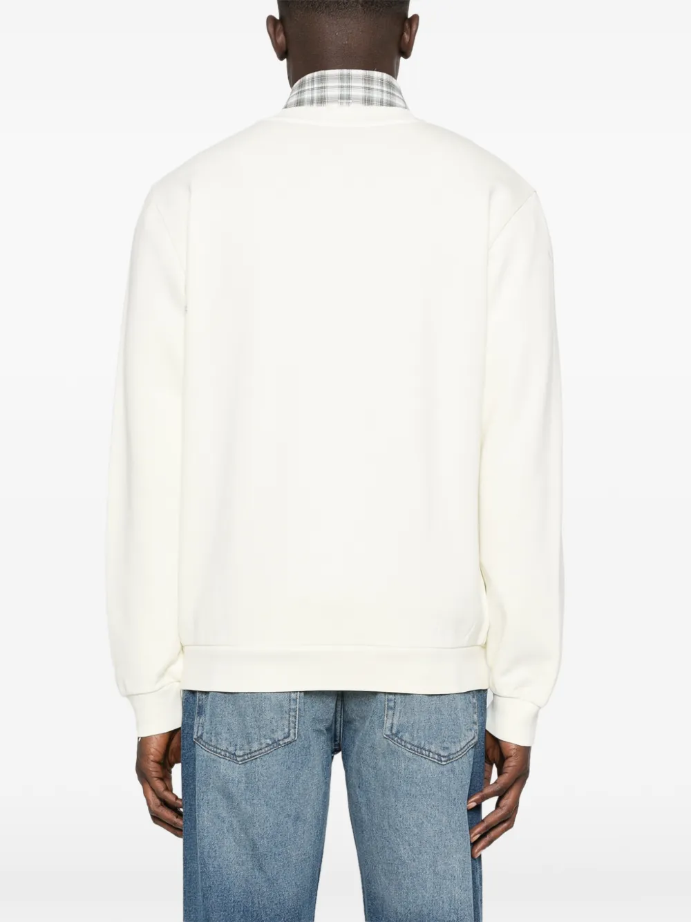 A.P.C. Sweater met logo en ronde hals Geel