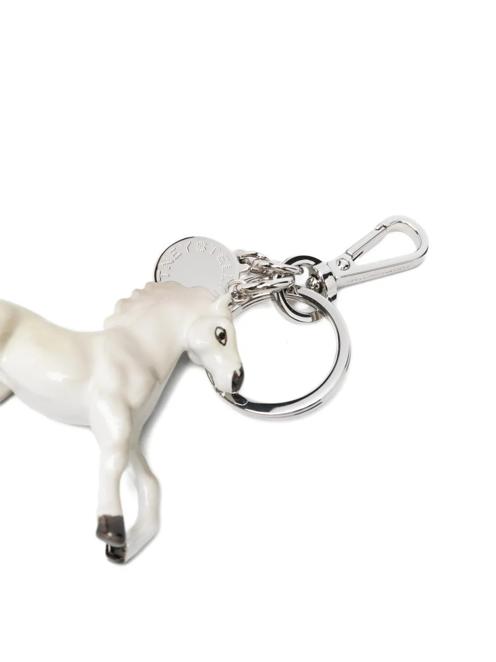  Stella Mccartney Horse Pendant Keyring - Neutrals 