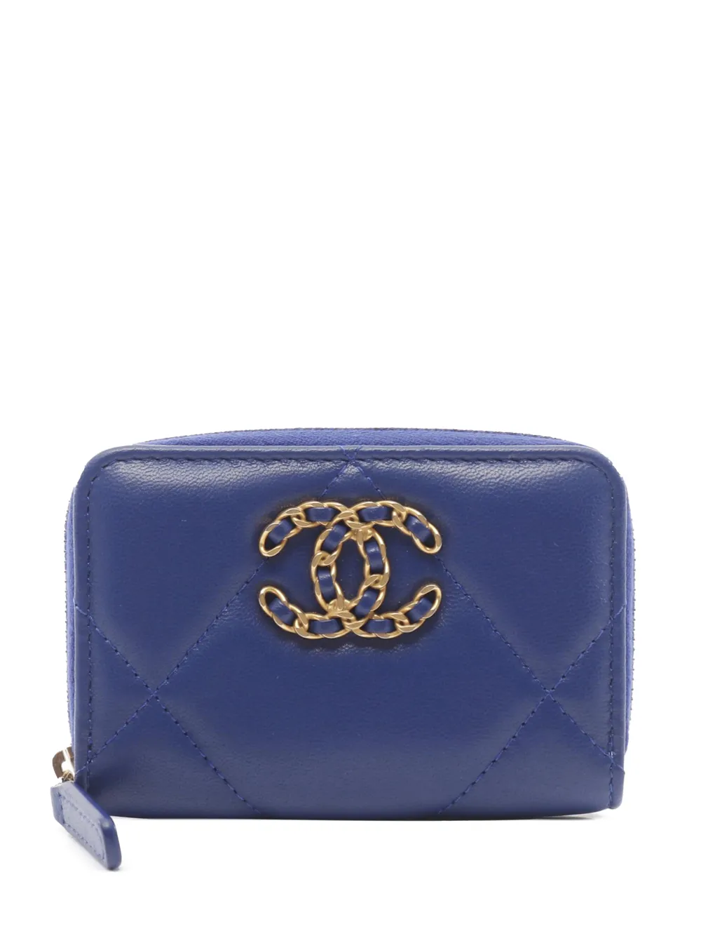 CHANEL Pre-Owned Portamonete 19 in pelle di agnello 2021-2025 - Blu