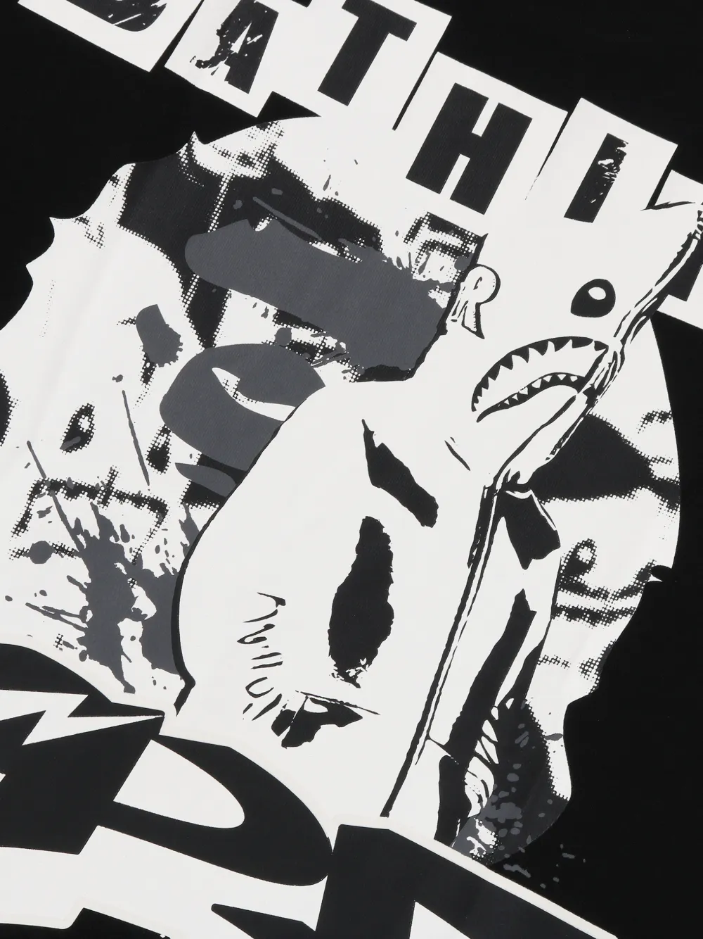 A BATHING APE T-shirt met print Zwart