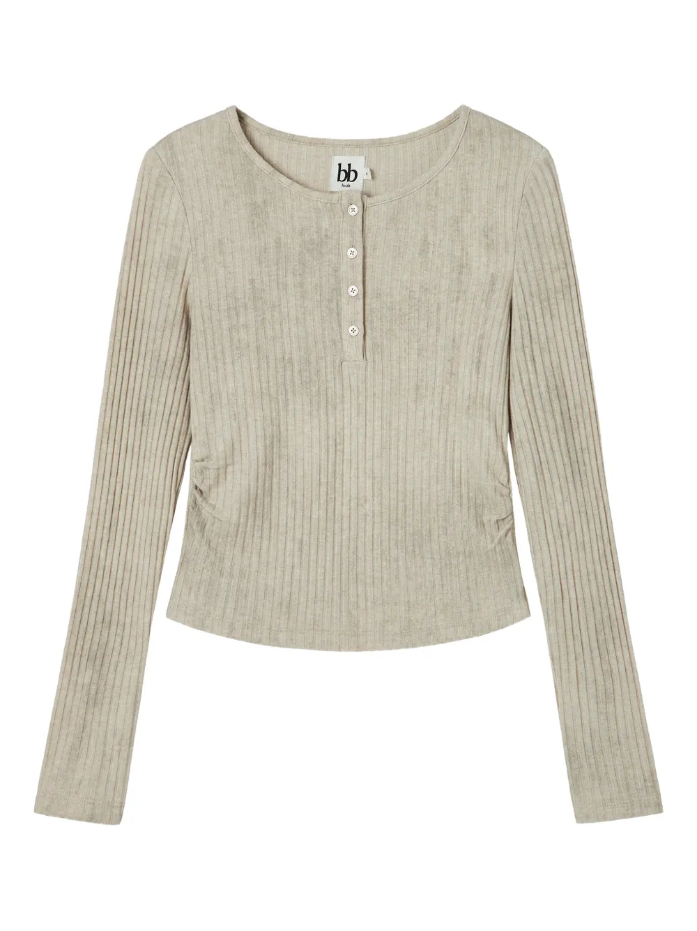 b+ab button ribbed top | Neutrals | Image 1