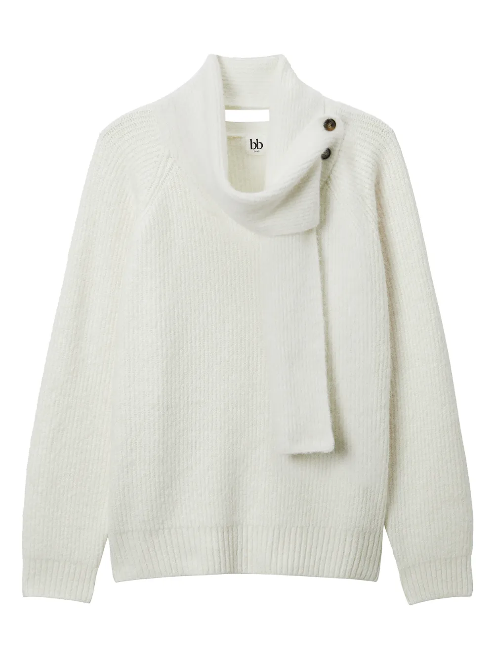 b+ab button roll-neck sweater | Neutrals | Image 1