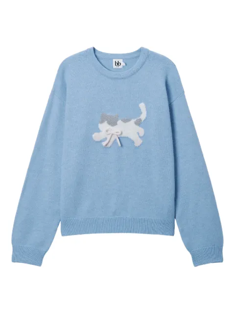 b+ab appliqué crew-neck sweater