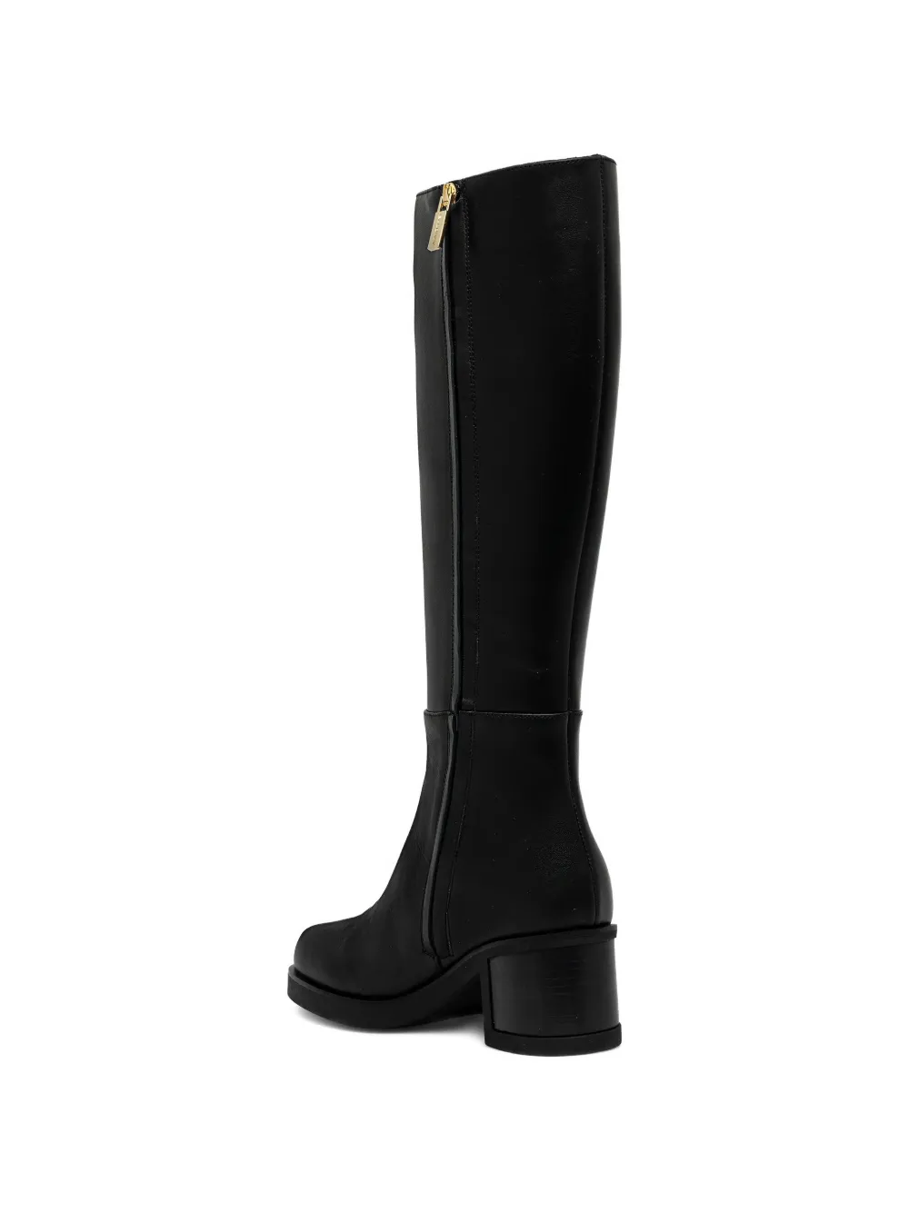Baldinini leather knee-high boots Zwart