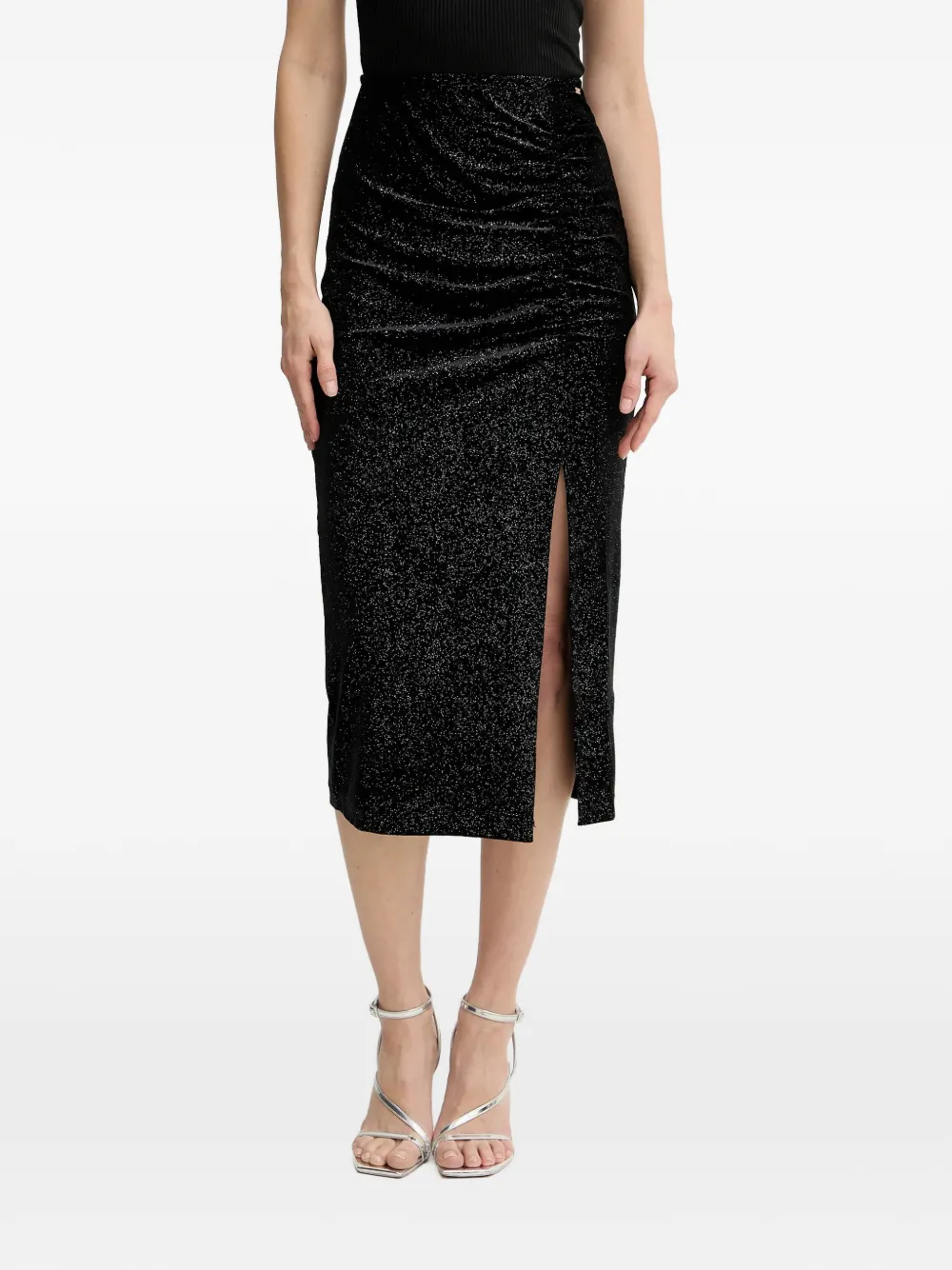 Armani Exchange Gonna midi arricciata - Nero