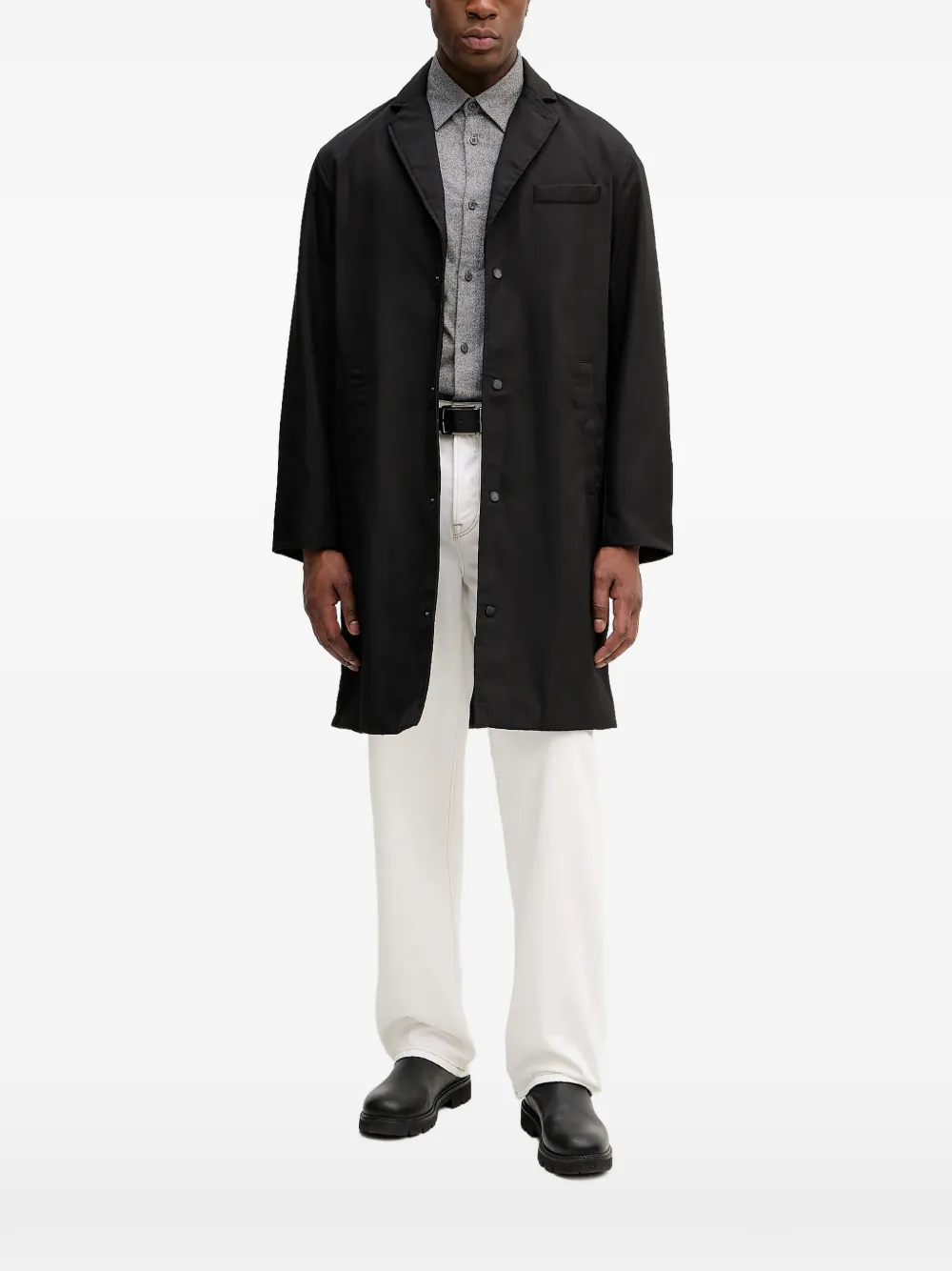 Armani Exchange Cappotto con bottoni - Nero