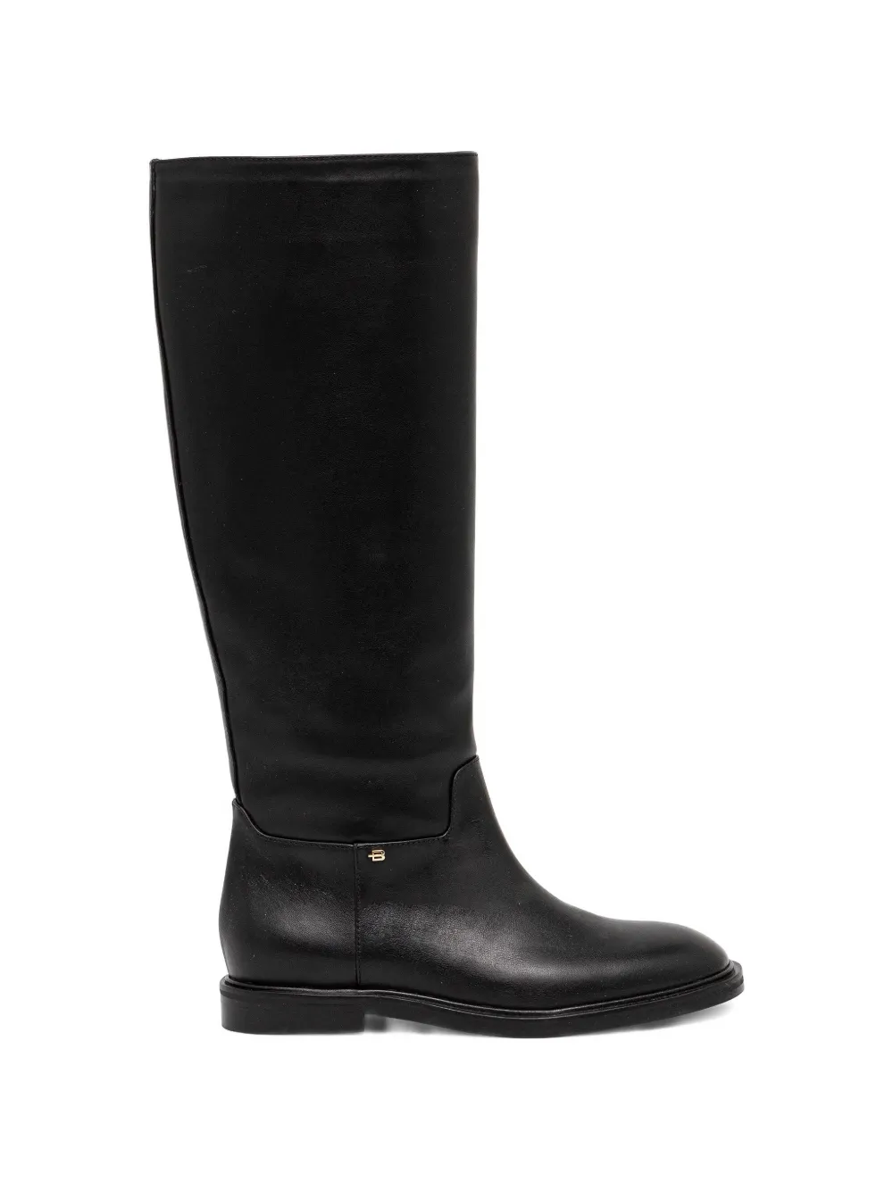 Baldinini leather knee-high boots Zwart