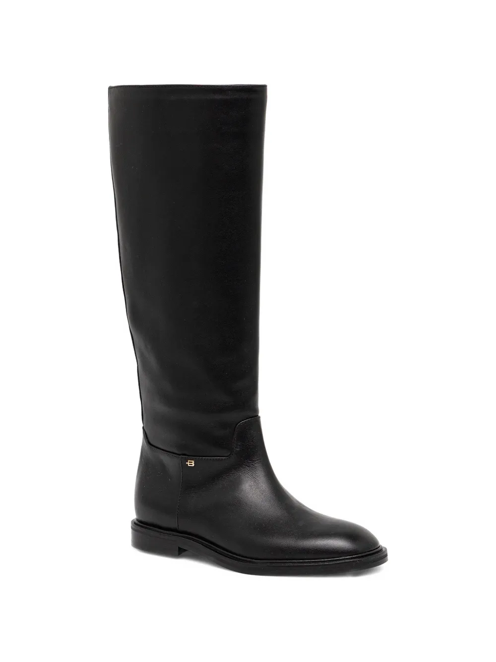 Baldinini leather knee-high boots Zwart