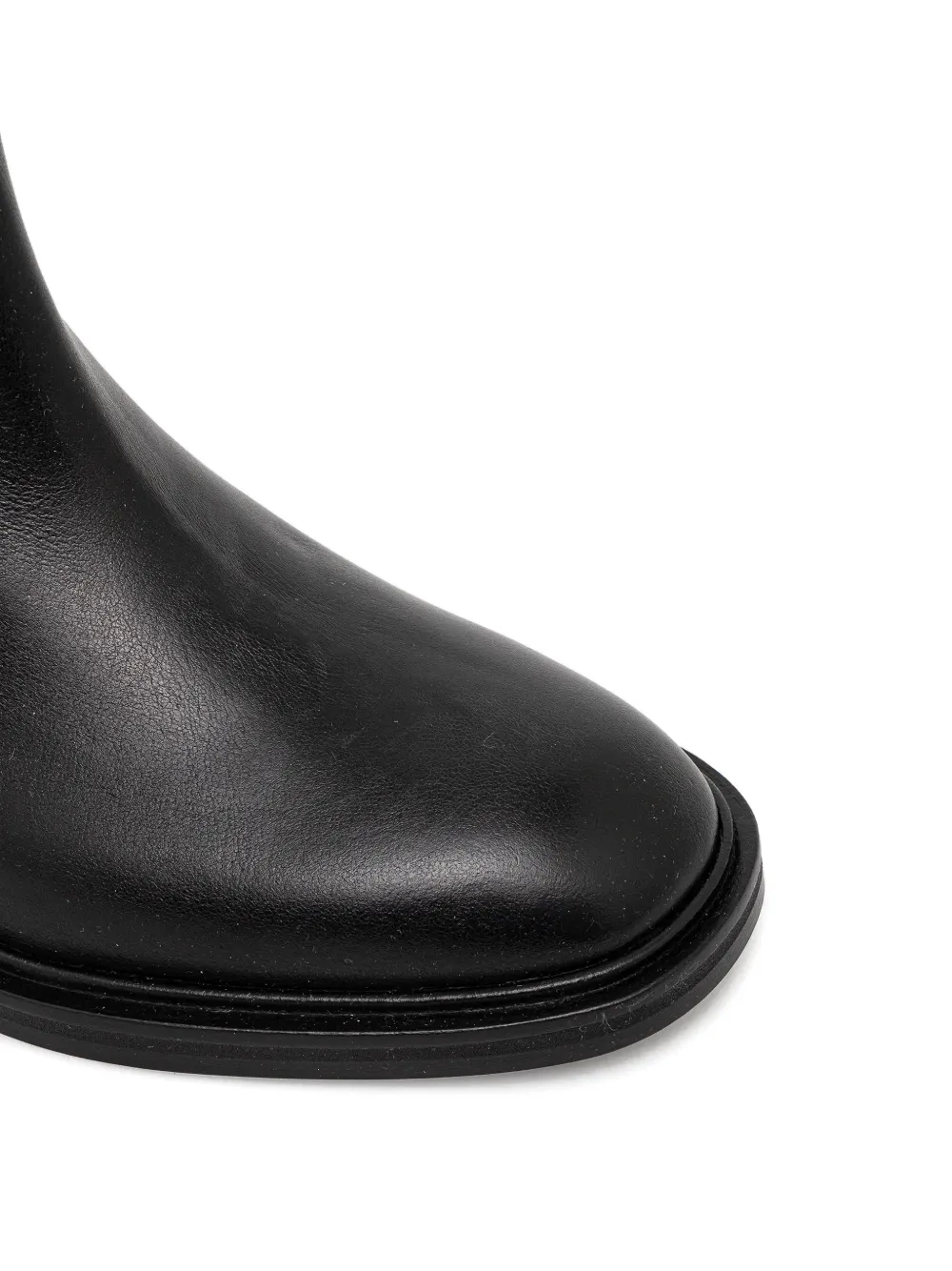 Baldinini leather knee-high boots Zwart