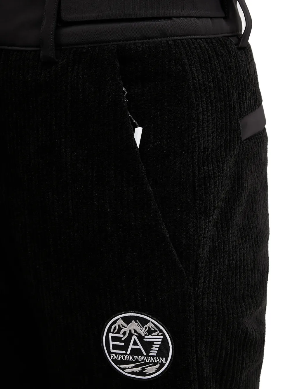 Ea7 Emporio Armani Ribfluwelen skibroek Zwart