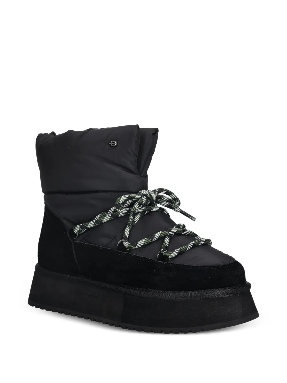  Baldinini Padded Platform Ankle Boots - Black 