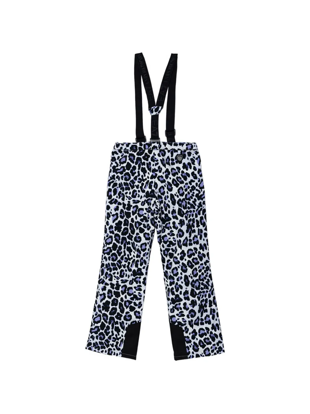 Emporio Armani Kids Broek met bretels en luipaardprint Paars