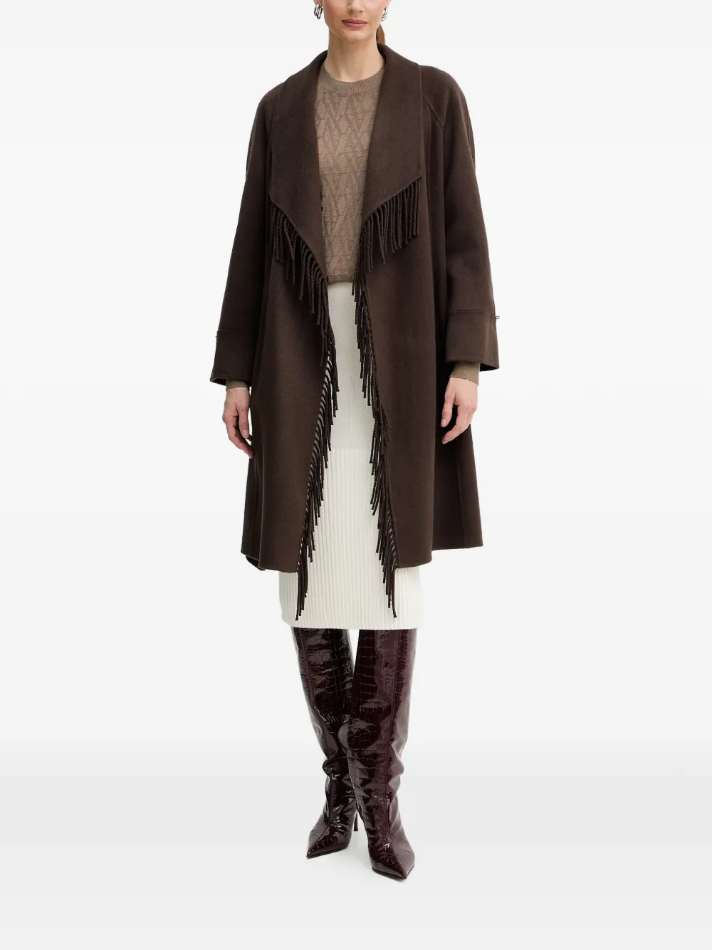 Armani Exchange logo-detail midi skirt - Wit