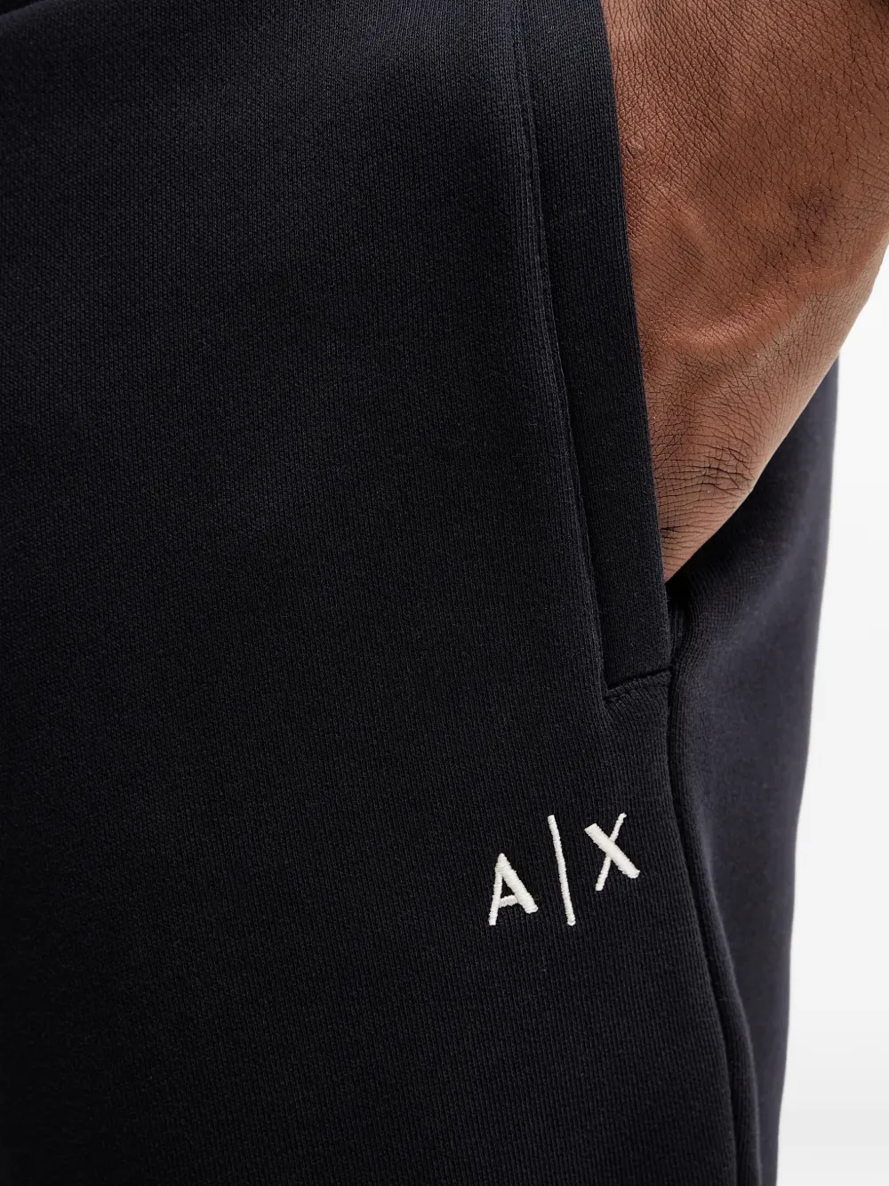Armani Exchange Trainingsbroek met logodetail en trekkoord Blauw