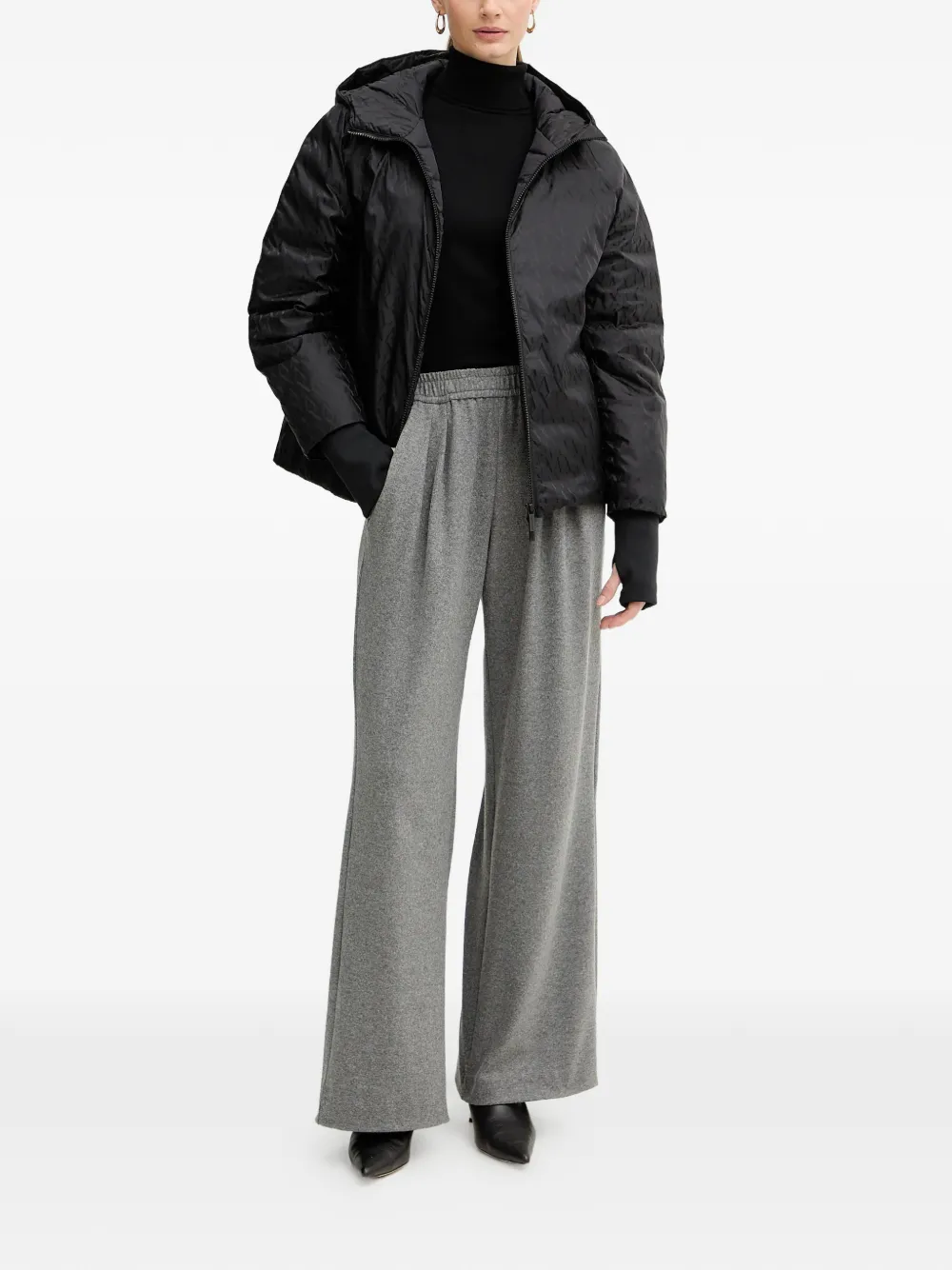 Armani Exchange Jack met capuchon en patroon Zwart