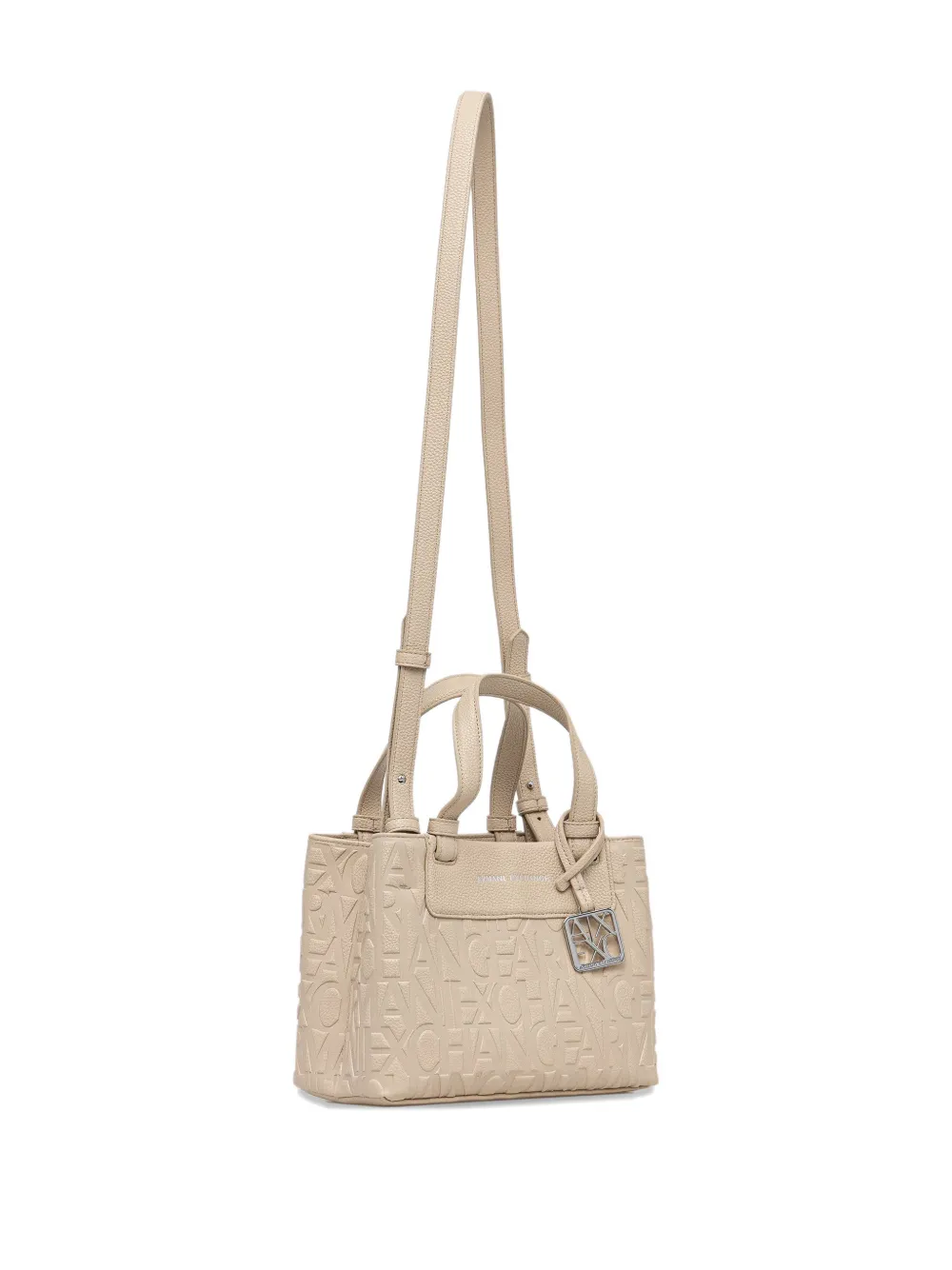 Armani Exchange logo-debossed tote bag - Beige
