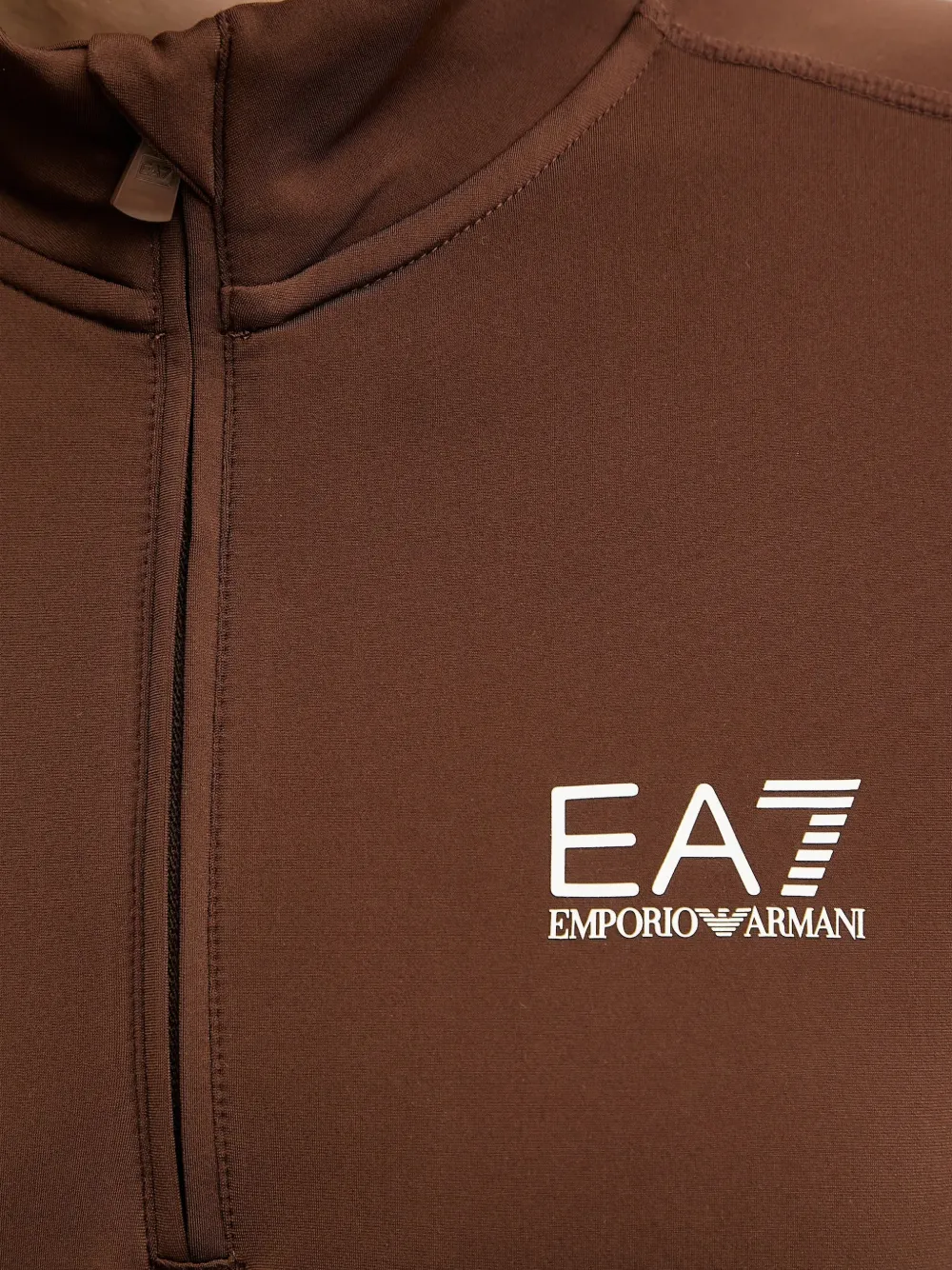 Ea7 Emporio Armani Ski-top met logoprint Bruin
