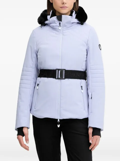 Ea7 Emporio Armani belted hooded ski jacket