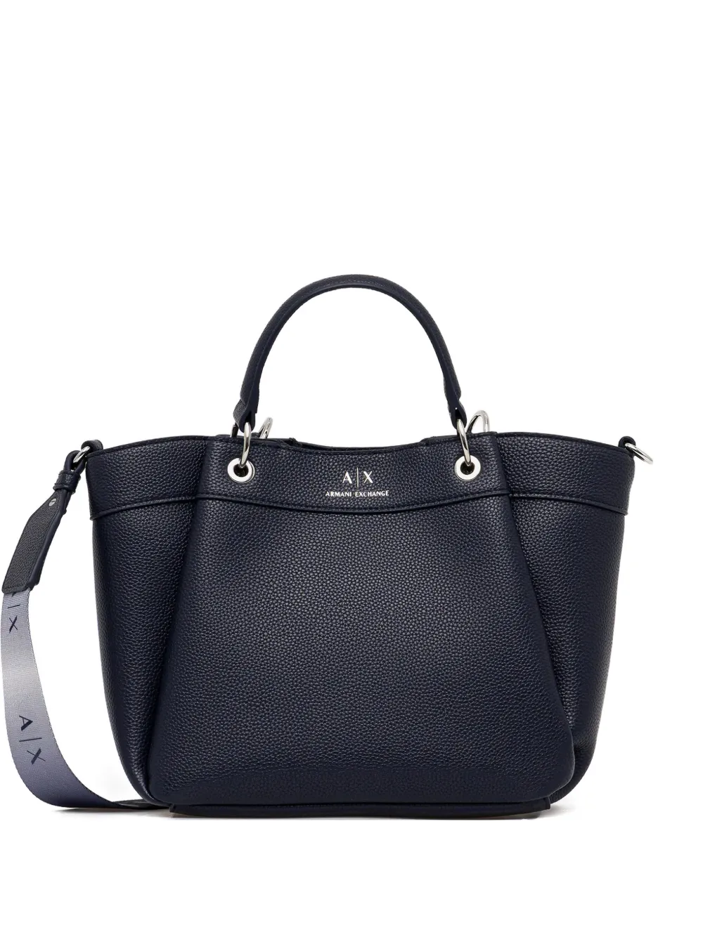 Armani Exchange top-handle logo satchel - Blu