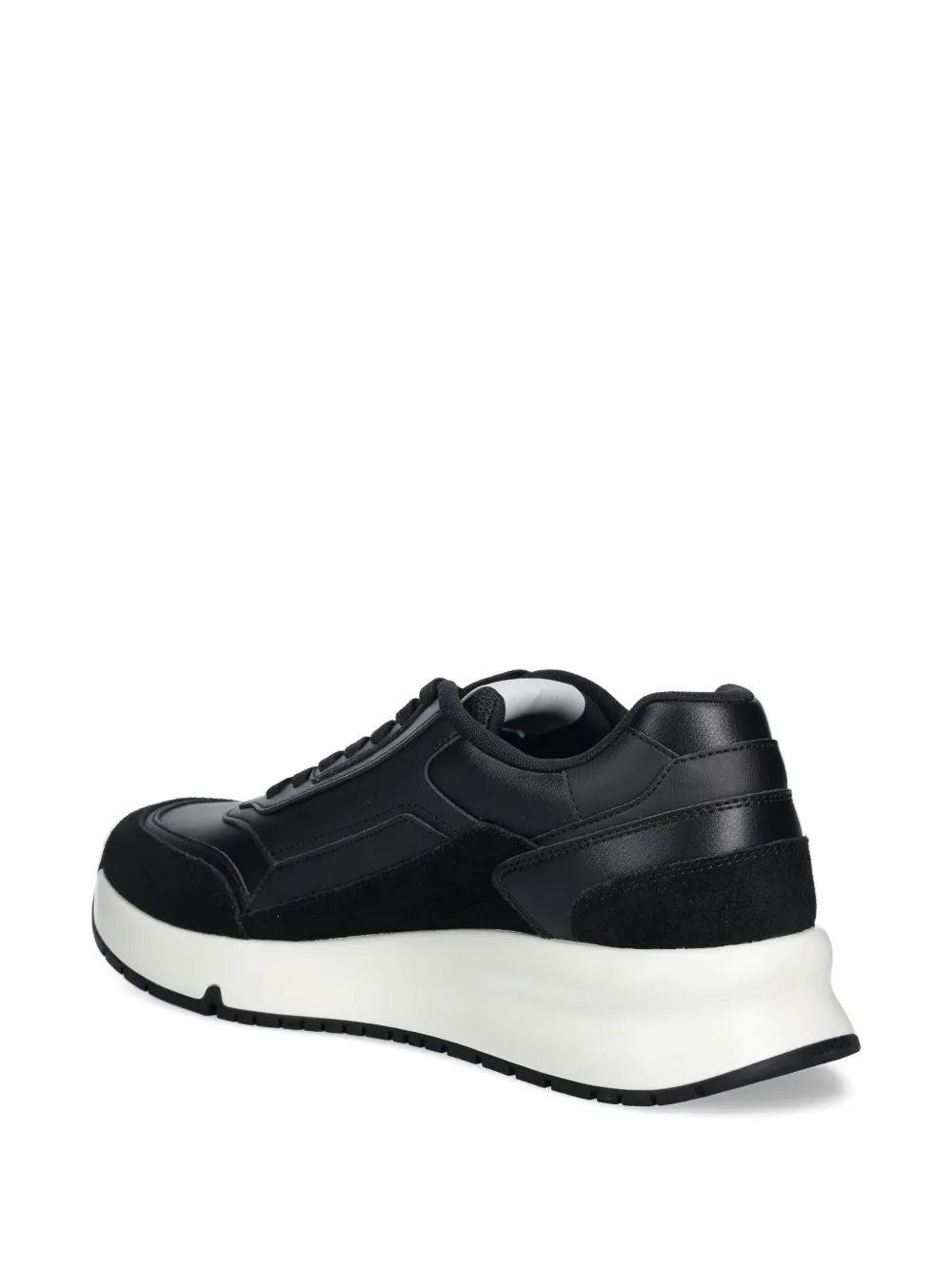 Armani Exchange Sneakers met suède vlak Zwart