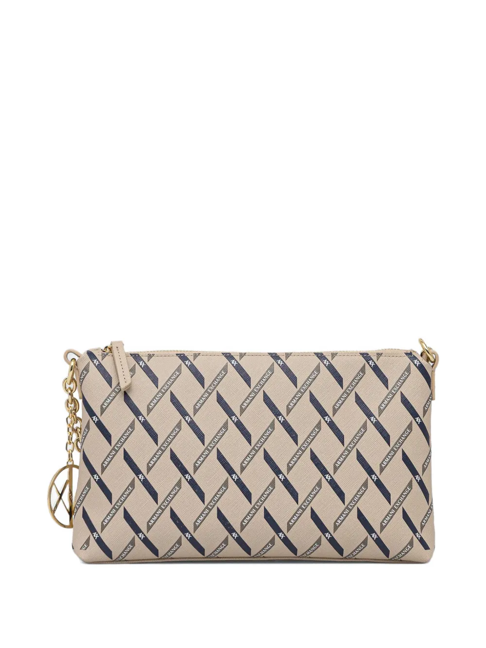 Armani Exchange logo chain tote bag - Beige