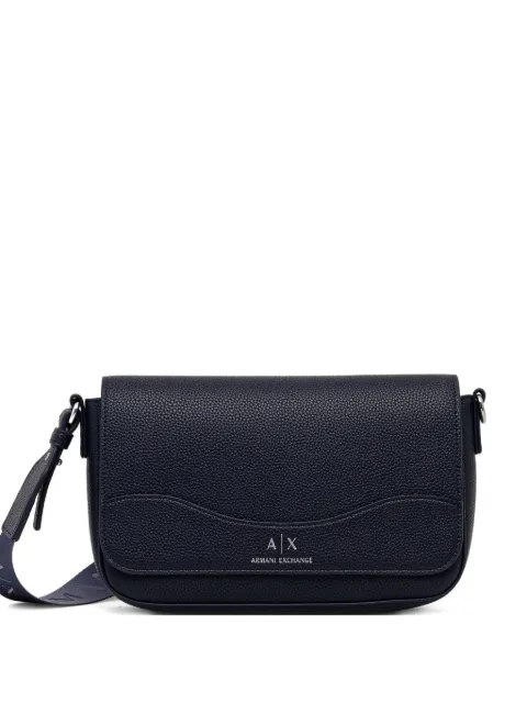 Armani Exchange logo flap cross body bag