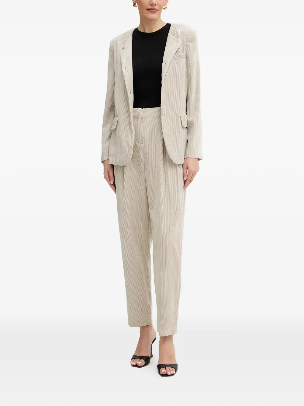  Armani Exchange Button Corduroy Blazer - Neutrals 
