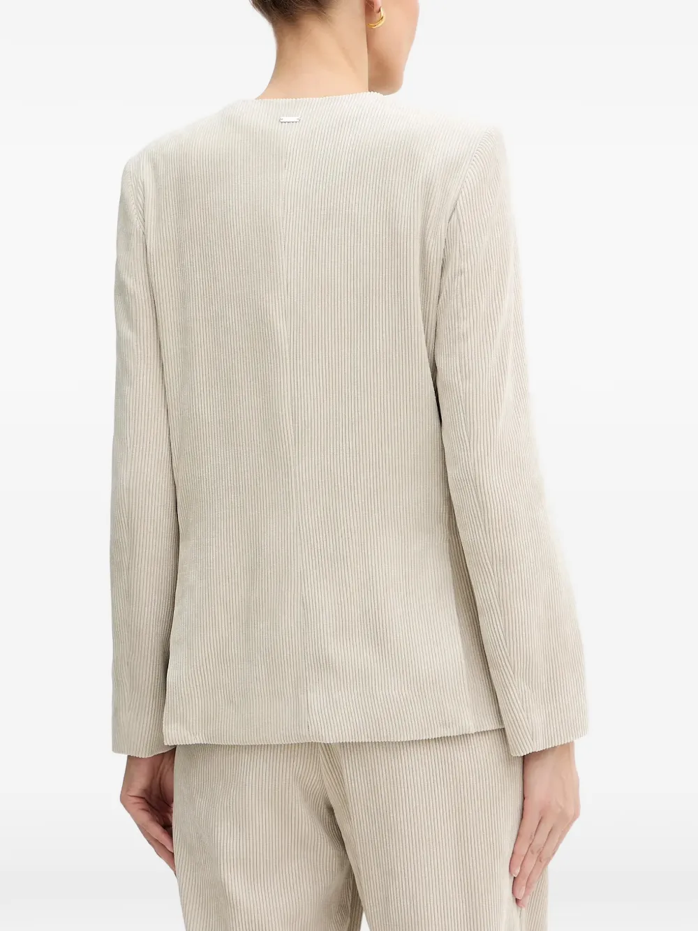  Armani Exchange Button Corduroy Blazer - Neutrals 