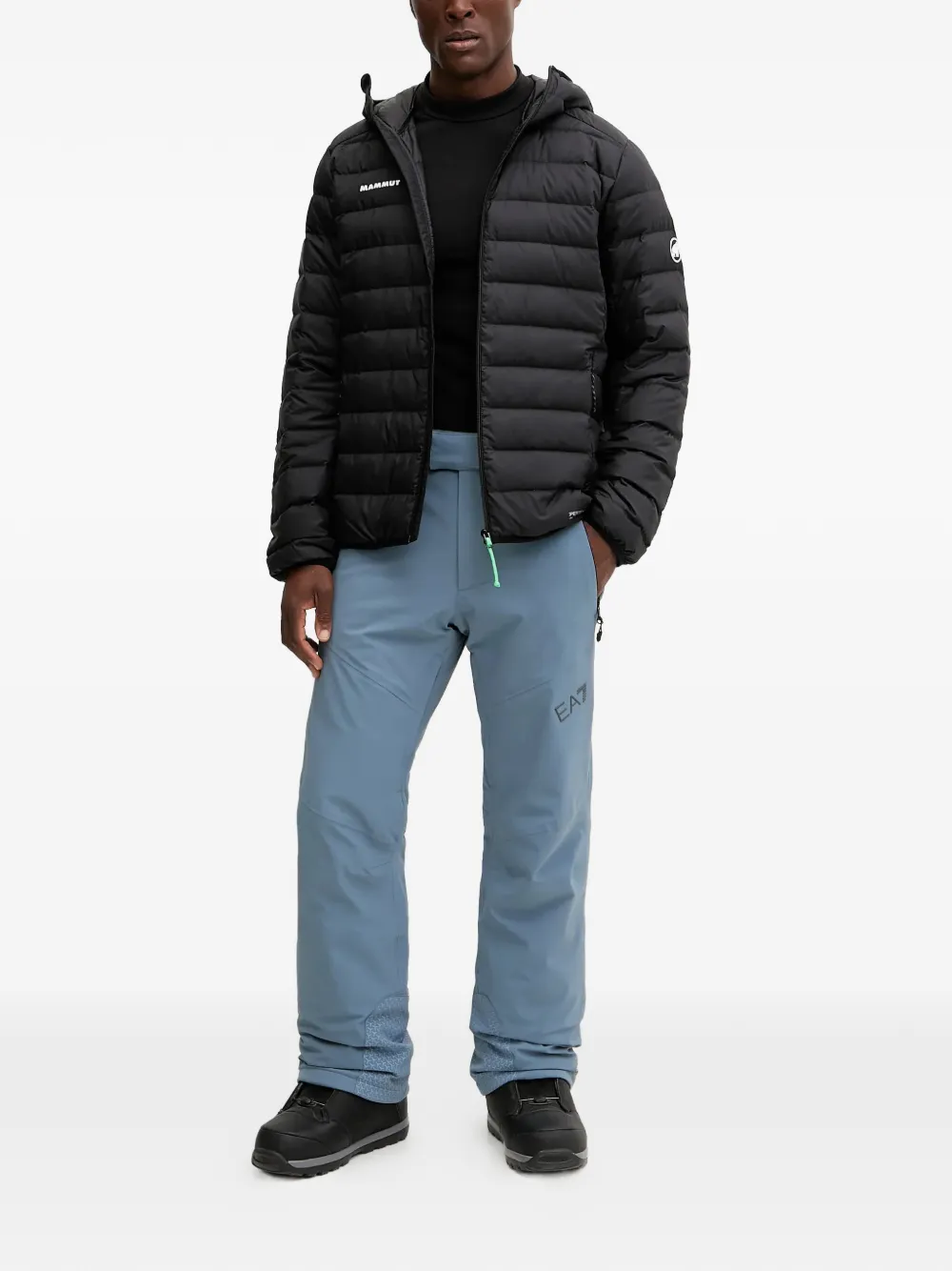 Ea7 Emporio Armani Skibroek met logo afwerking Blauw