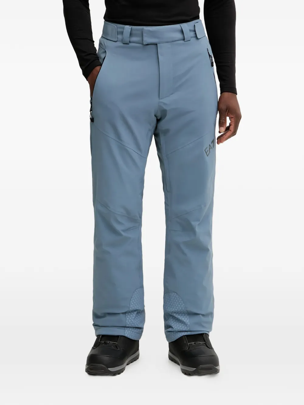 Ea7 Emporio Armani logo-trim ski pants - Blau