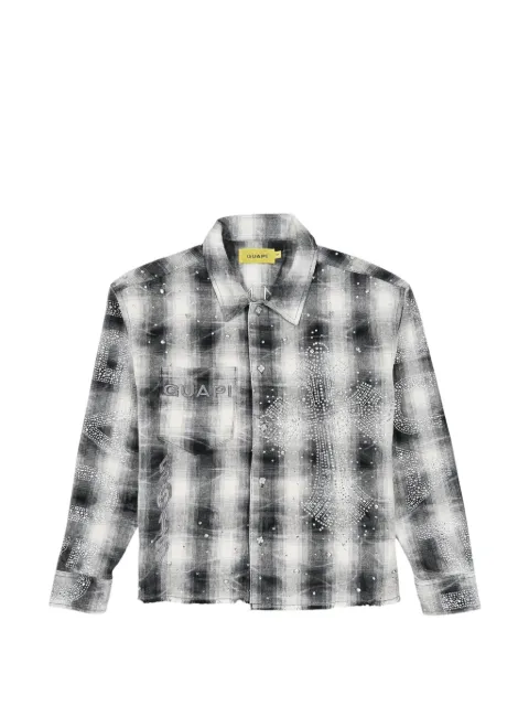 GUAPI 晶饰格纹法兰绒