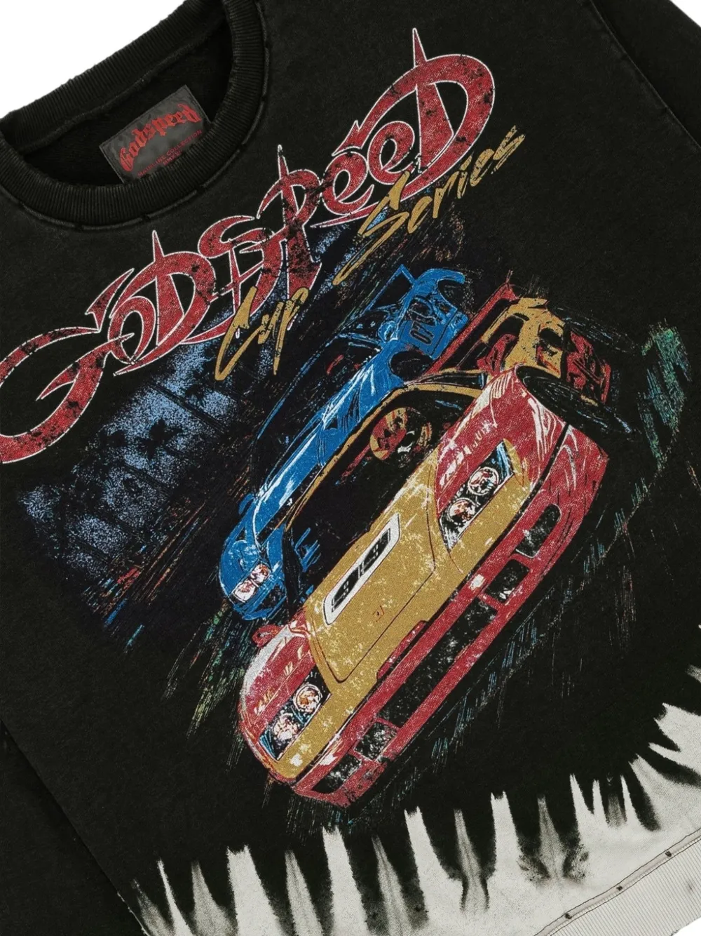 GODSPEED F.T.W LS trui met grafische print Zwart