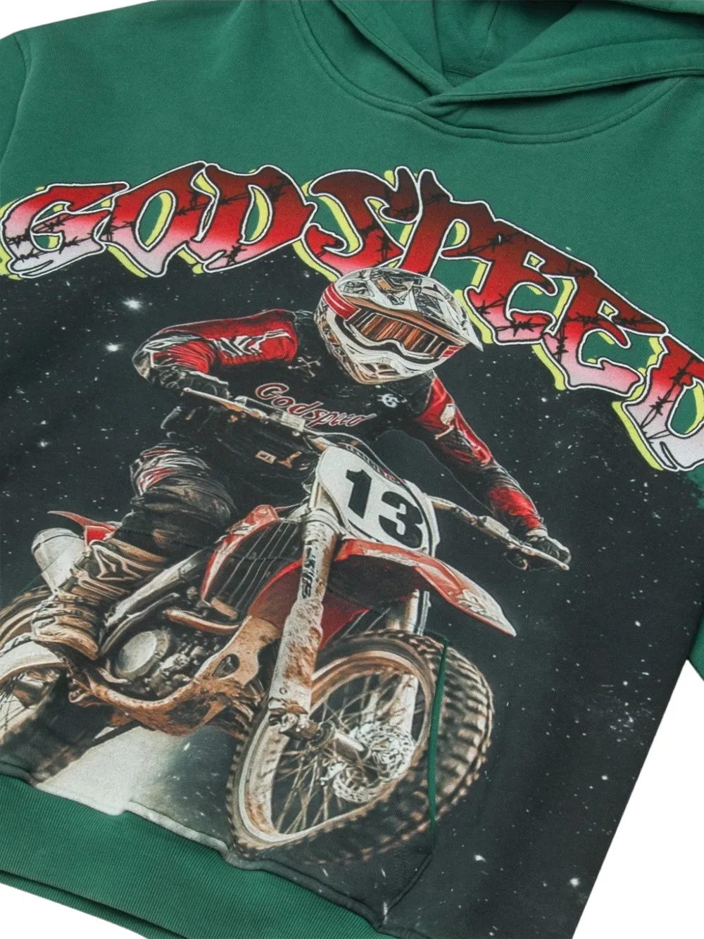 GODSPEED Motocross hoodie met kunstmouwen Groen