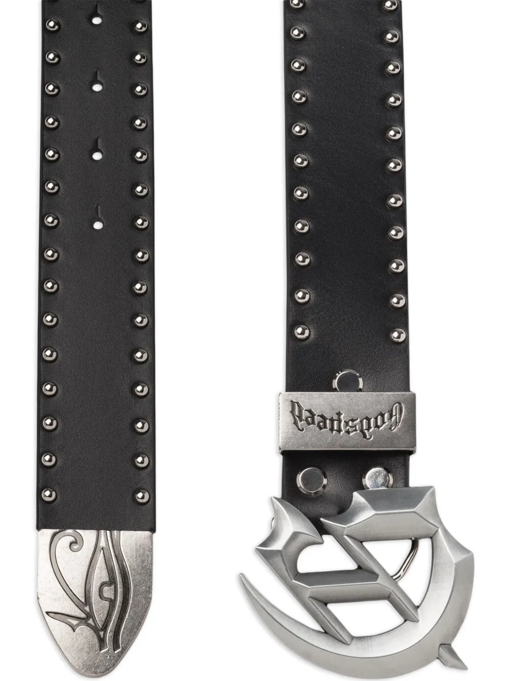 GODSPEED Forged GS Studded leather belt - Zwart