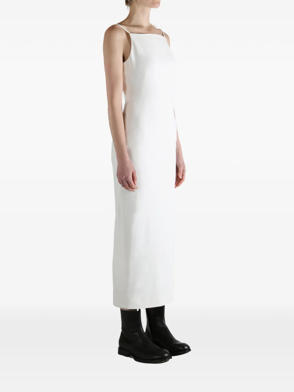 Givenchy Sliced maxi-jurk met vierkante hals Beige