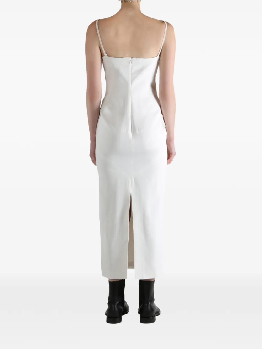 Givenchy Sliced maxi-jurk met vierkante hals Beige