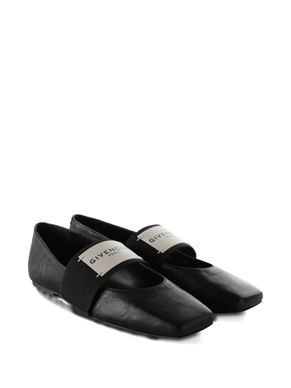 Givenchy Sliced Square elastic-strap ballet flats - Zwart