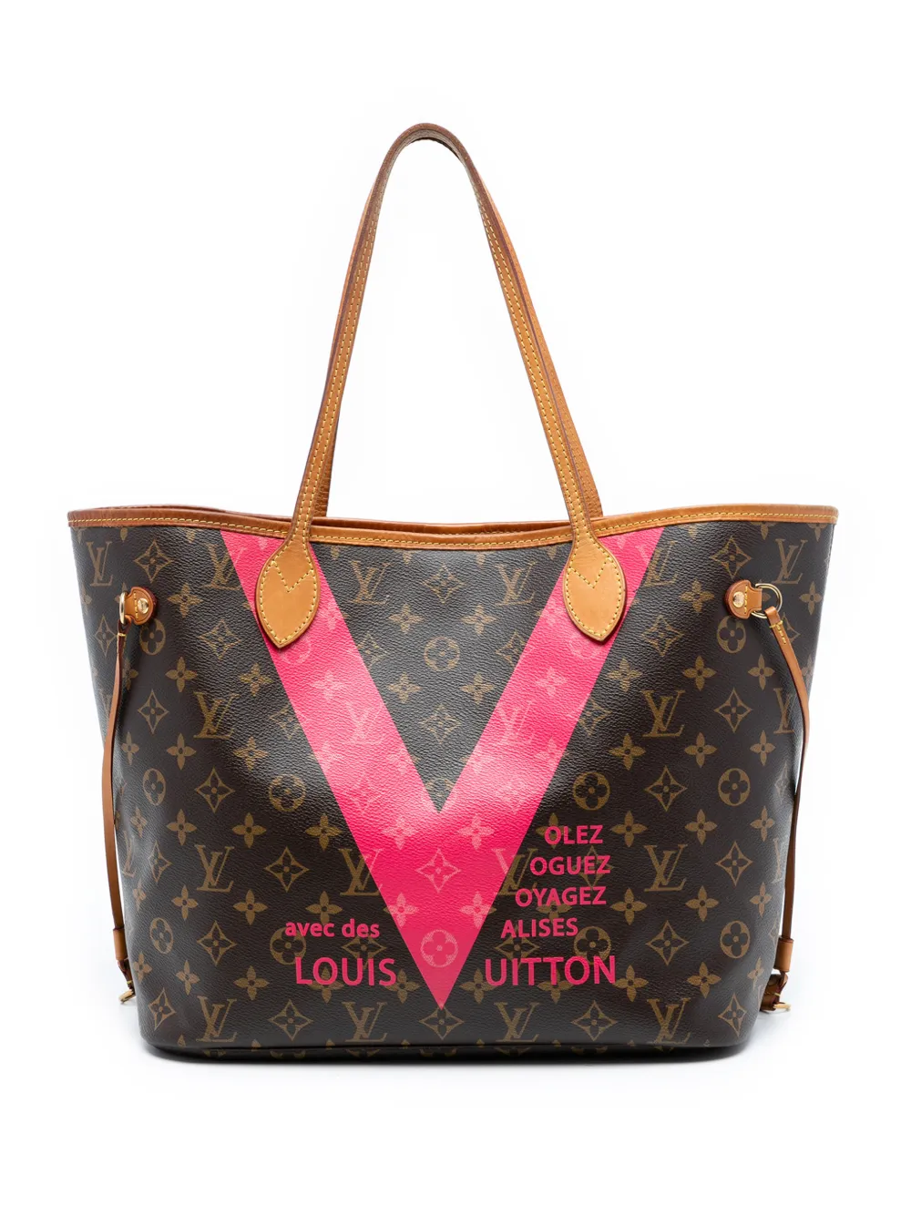 Louis Vuitton Pre-Owned Borsa tote V Neverfull MM con monogramma 2015 - Marrone