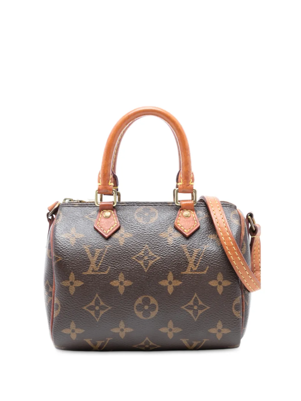 Louis Vuitton Pre-Owned 2019 Monogram Nano Speedy Bandouliere satchel | Brown | Image 1