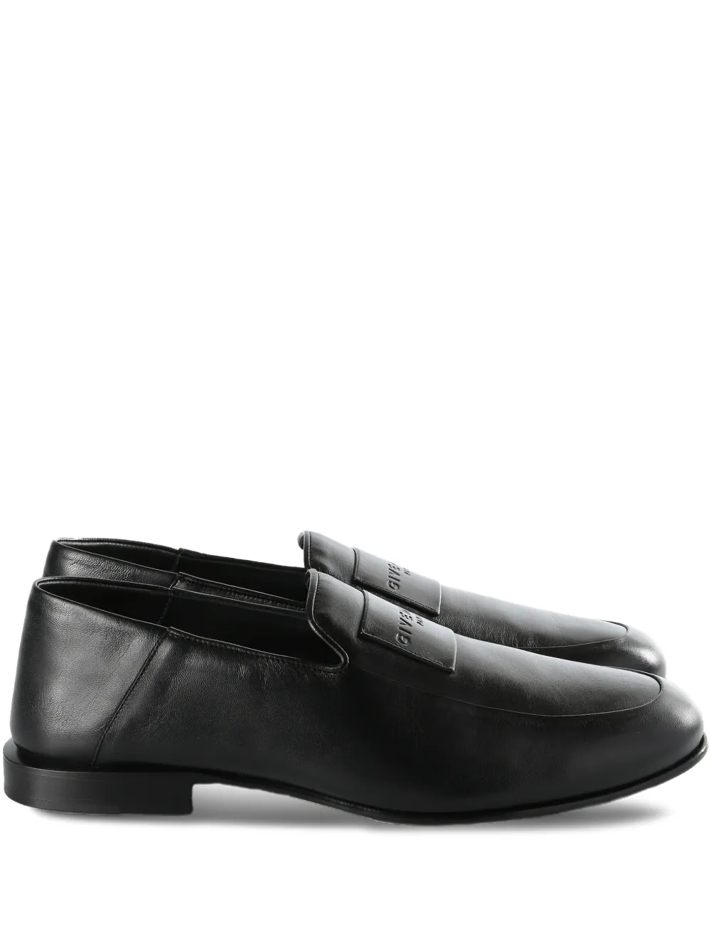 Givenchy logo-appliqué leather loafers - Black