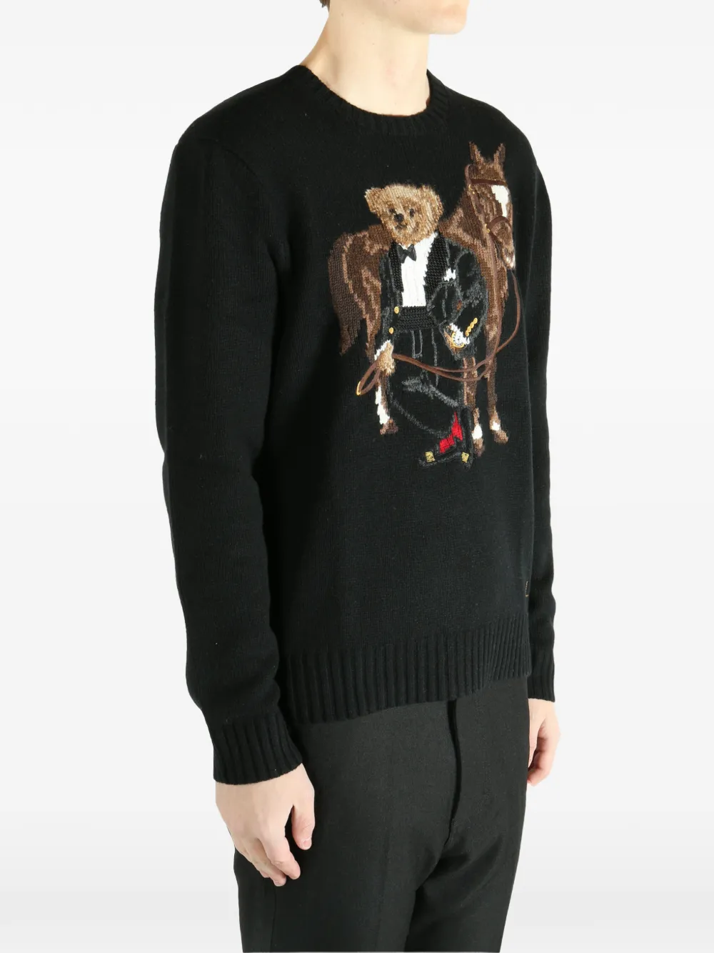 Polo Ralph Lauren Polo Bear trui met ronde hals Zwart