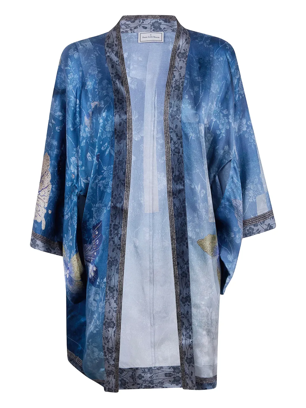 Pierre-Louis Mascia floral-print kimono jacket - Blu