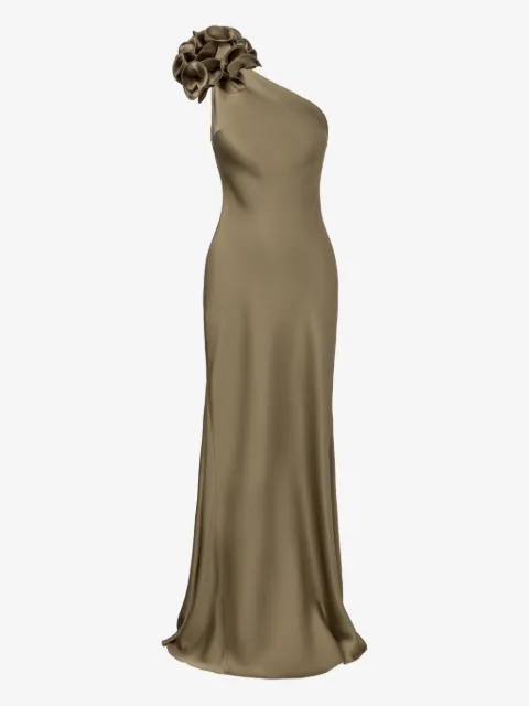 IL VOLO flower-appliqué one-shoulder dress