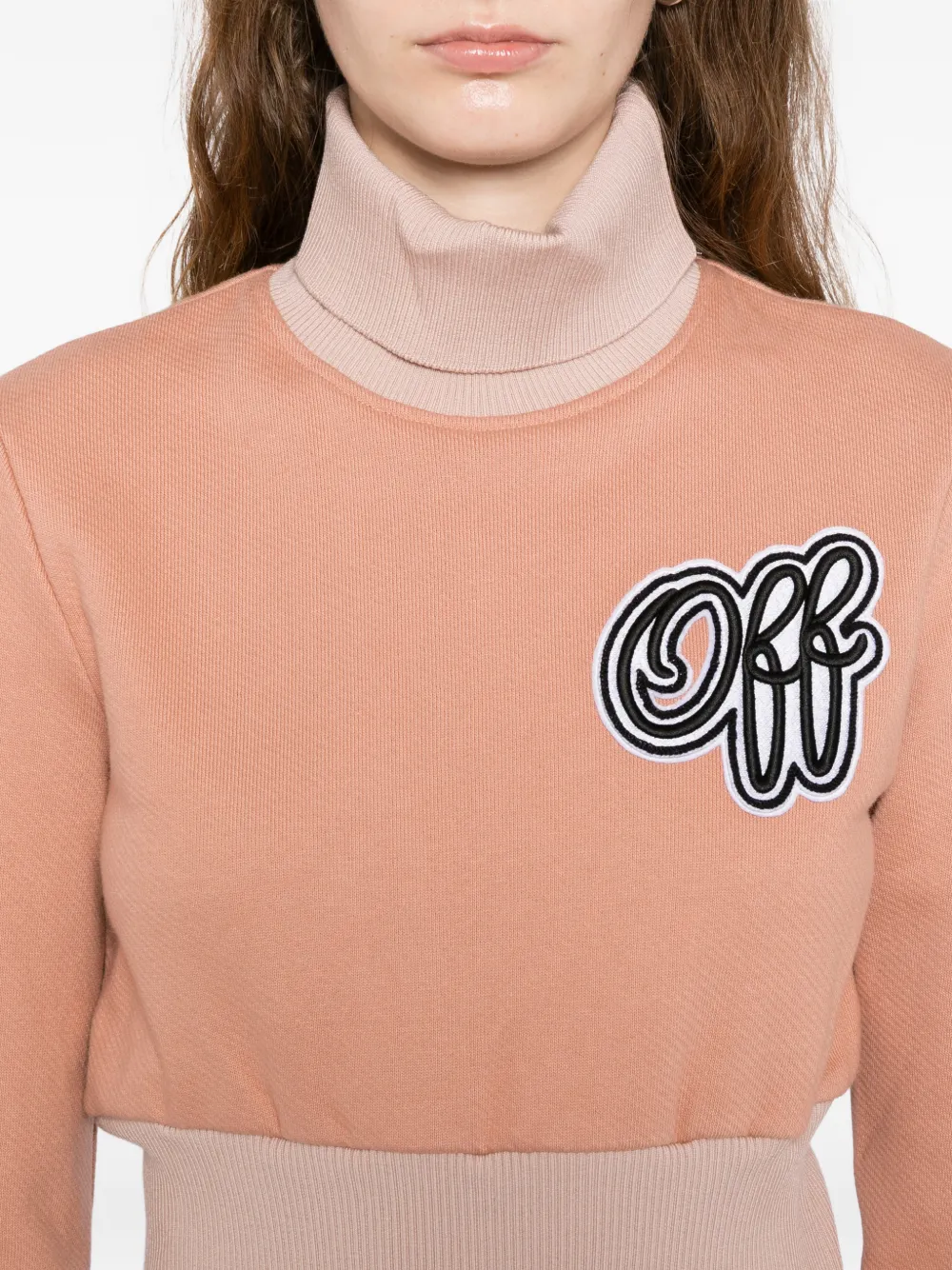 Off-White Cheerleader geribbelde sweater Roze