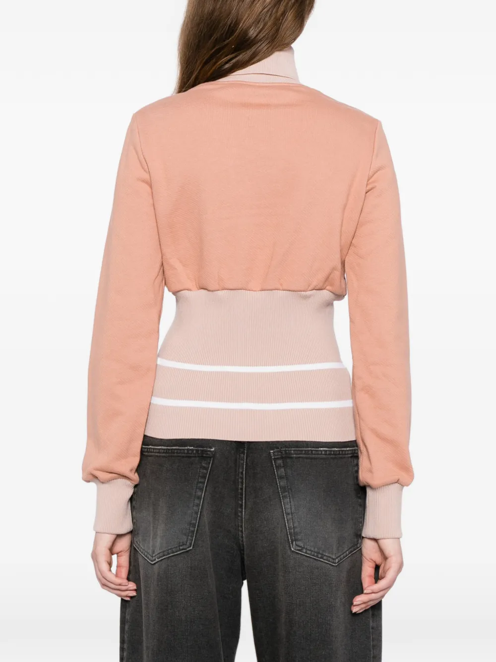 Off-White Cheerleader geribbelde sweater Roze