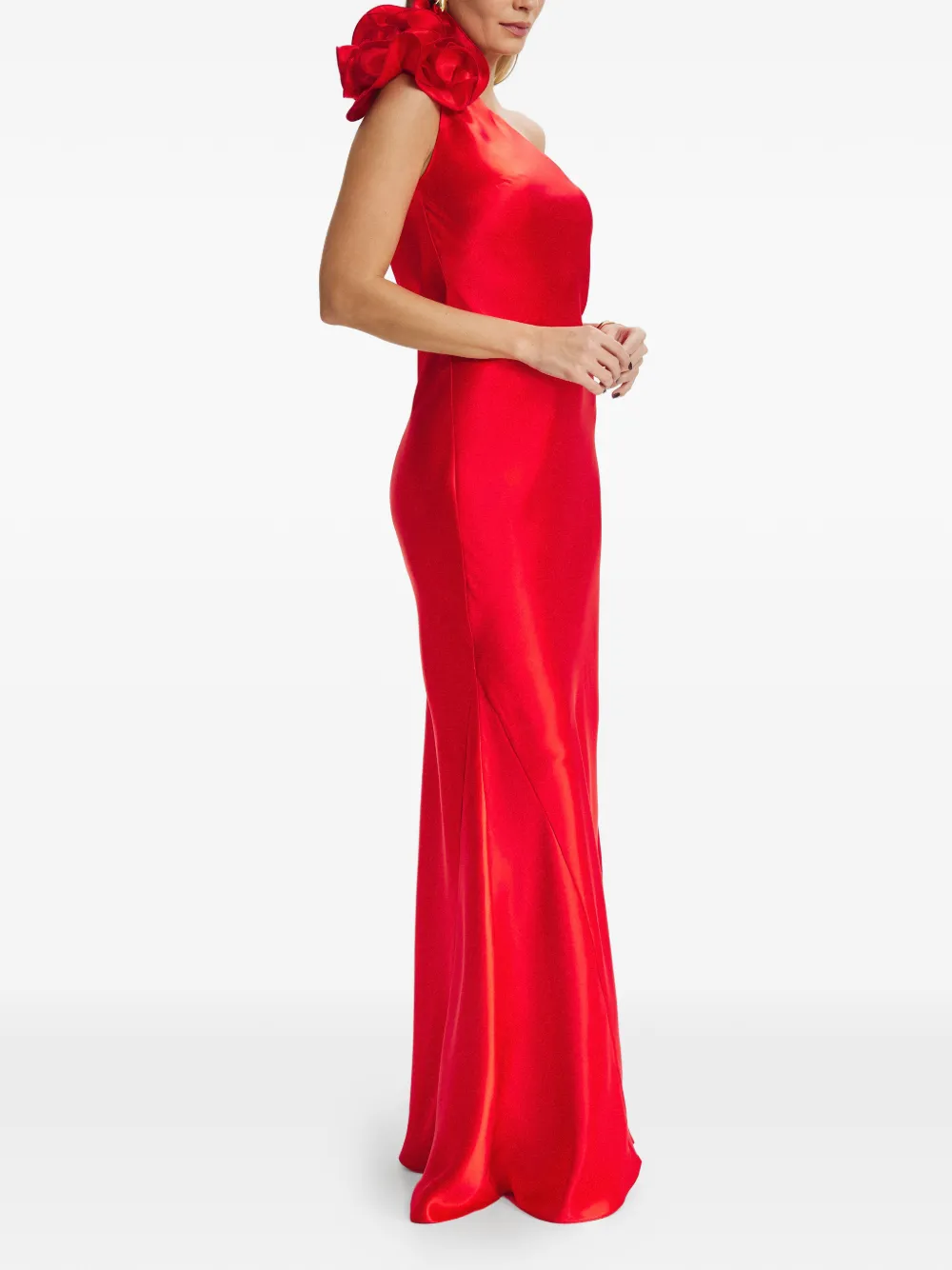  Il Volo Aster Flower-embellishment Maxi Dress - Red 